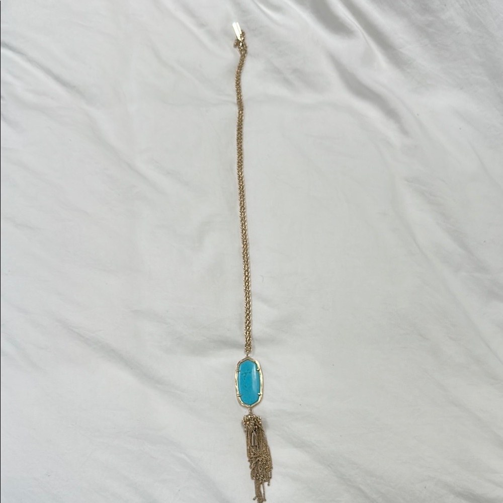 Kendra Scott Gold and Blue Modern Necklace